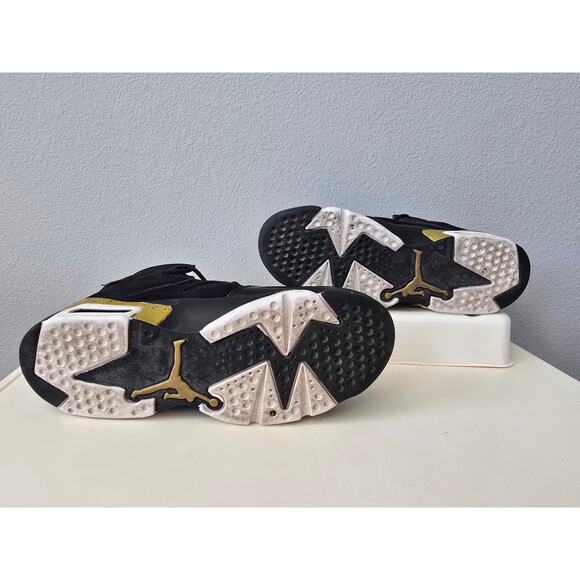 Kids Air Jordan 12 Sneakers Retro GS Black Gold Size 5.5Y Streetwear 90 - Picture 6 of 7